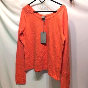 Women's Bench orange thermal long sleeve Mix Out shirt size small